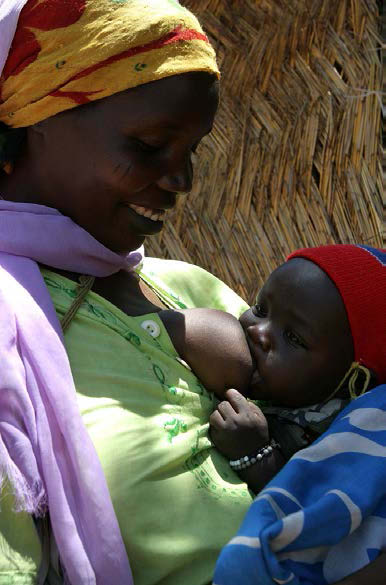 Mother breastfeeding her baby